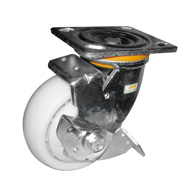 Caster Wheel, Model: Z07S-01C-125-122,Moving, Milk White, 5in